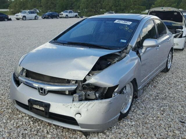 1HGFA16988L089024 - 2008 HONDA CIVIC EXL SILVER photo 2