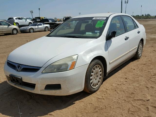 1HGCM56187A212214 - 2007 HONDA ACCORD WHITE photo 2