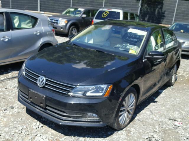 3VWL17AJ0GM325049 - 2016 VOLKSWAGEN JETTA SEL BLACK photo 2