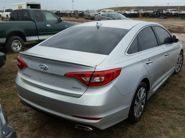 5NPE34AF4GH312732 - 2016 HYUNDAI SONATA SPO SILVER photo 4