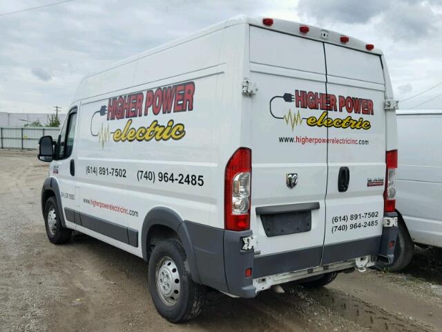 3C6TRVBG0EE121451 - 2014 RAM PROMASTER WHITE photo 3