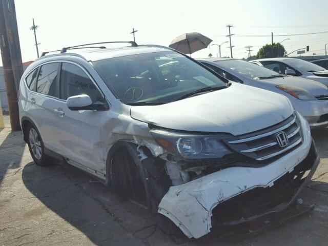 5J6RM4H72EL014888 - 2014 HONDA CR-V EXL WHITE photo 1