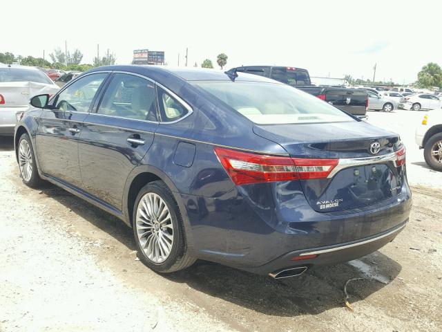 4T1BK1EB8GU223551 - 2016 TOYOTA AVALON XLE BLUE photo 3