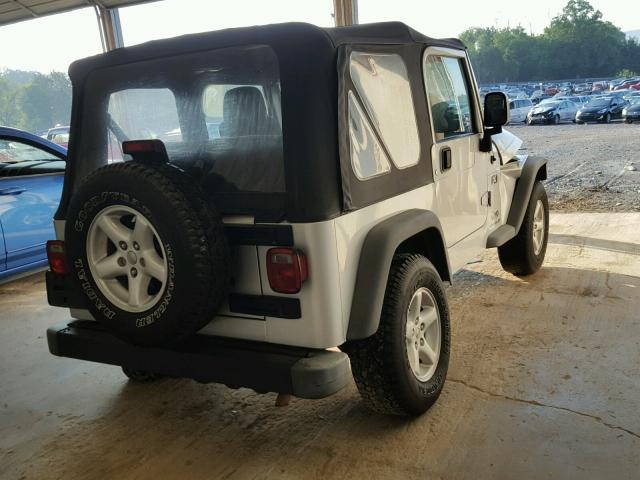 1J4FA39S55P341173 - 2005 JEEP WRANGLER X SILVER photo 4