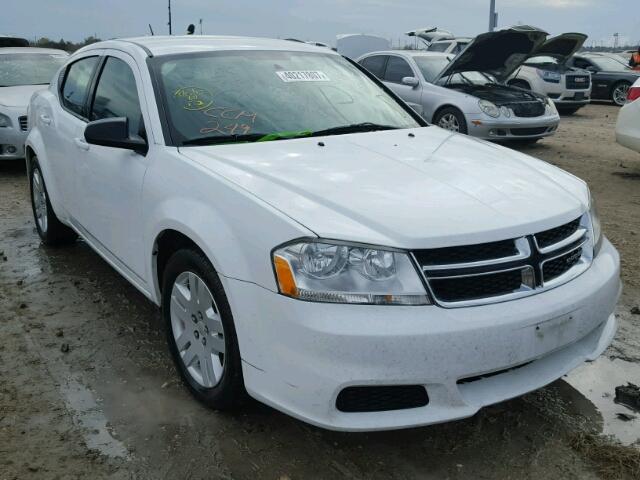 1C3CDZAB0CN115389 - 2012 DODGE AVENGER WHITE photo 1