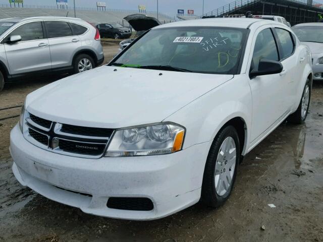 1C3CDZAB0CN115389 - 2012 DODGE AVENGER WHITE photo 2