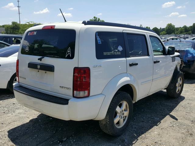 1D8GU28K99W514025 - 2009 DODGE NITRO SE WHITE photo 4