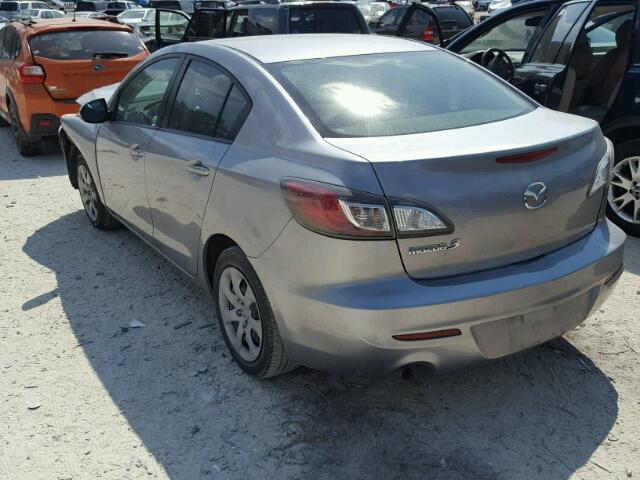 JM1BL1TF0D1757311 - 2013 MAZDA 3 GRAY photo 3