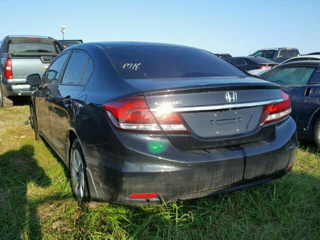 19XFB2F51DE007460 - 2013 HONDA CIVIC BLACK photo 3