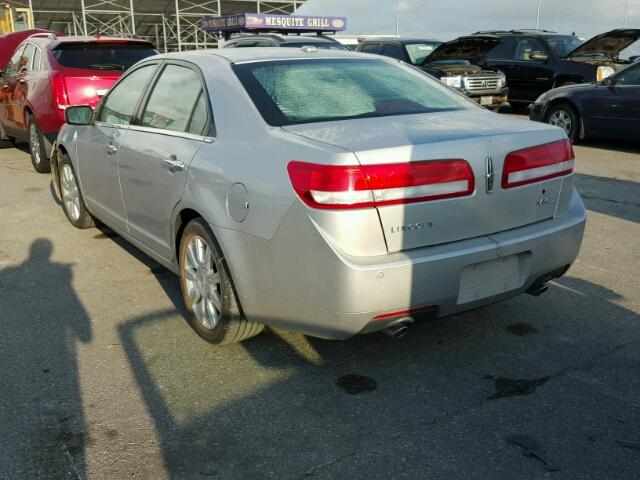 3LNHL2GC3AR646507 - 2010 LINCOLN MKZ SILVER photo 3