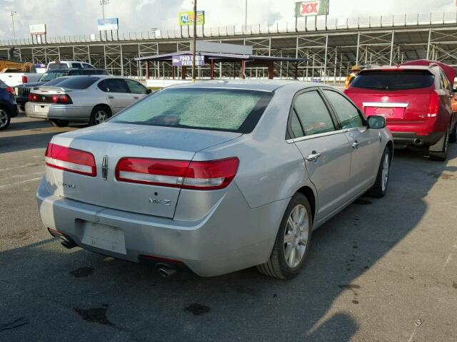 3LNHL2GC3AR646507 - 2010 LINCOLN MKZ SILVER photo 4