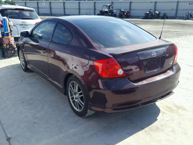 JTKDE177460123118 - 2006 TOYOTA SCION TC 栗色 照片 3