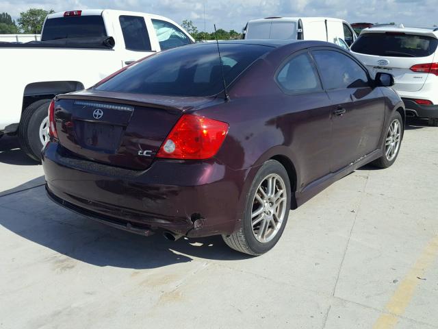 JTKDE177460123118 - 2006 TOYOTA SCION TC 栗色 照片 4