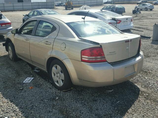 1B3LC46K08N141591 - 2008 DODGE AVENGER SE GOLD photo 3