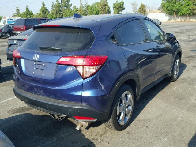 3CZRU5H77HM718433 - 2017 HONDA HR-V EXL BLUE photo 4