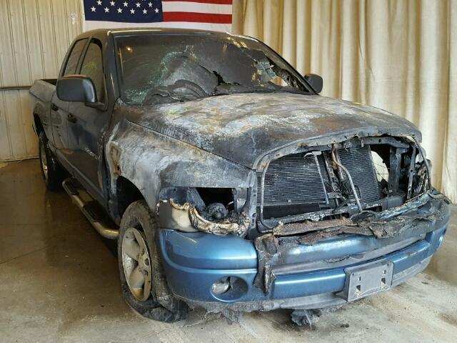 1B7HU18Z82J114955 - 2002 DODGE RAM 1500 BLUE photo 1