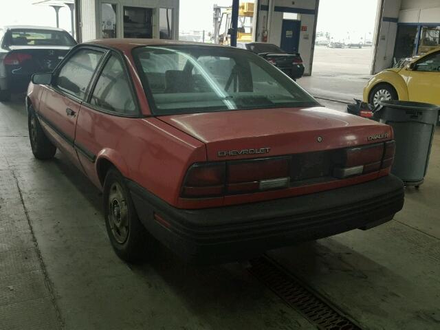 1G1JC14G9M7253462 - 1991 CHEVROLET CAVALIER V RED photo 3