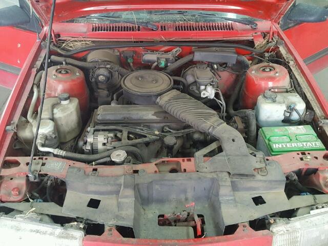 1G1JC14G9M7253462 - 1991 CHEVROLET CAVALIER V RED photo 7