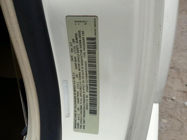 3VWRF31Y88M406089 - 2008 VOLKSWAGEN NEW BEETLE კრემისფერი ფოტო 10