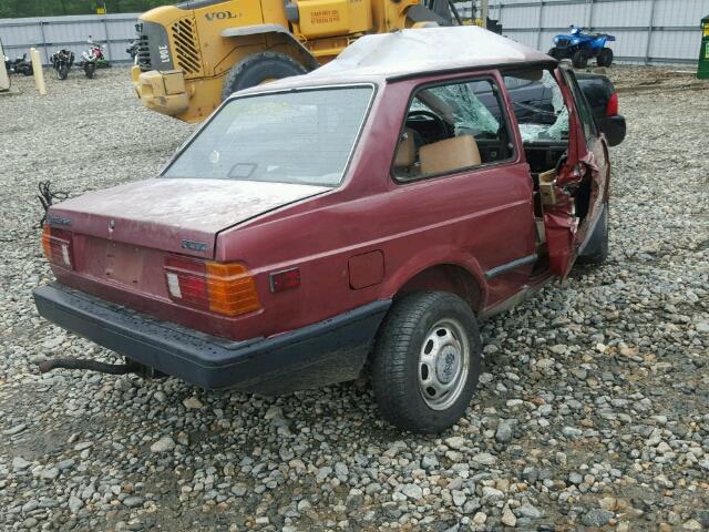 9BWBA0308KP036181 - 1989 VOLKSWAGEN FOX RED photo 4