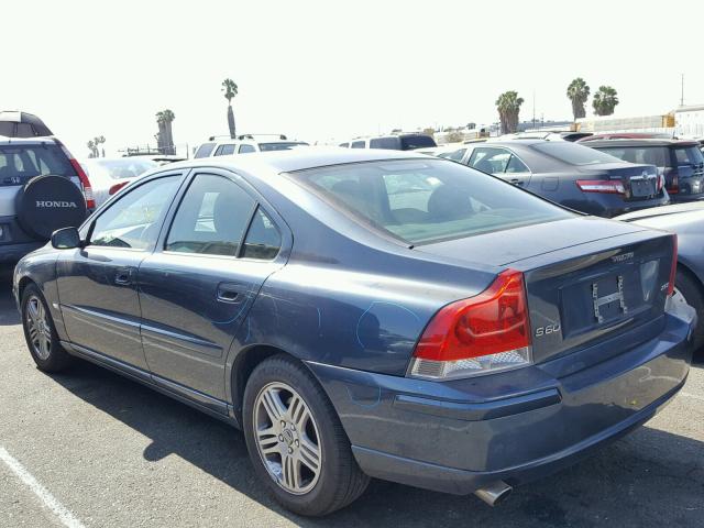 YV1RS592252470622 - 2005 VOLVO S60 2.5T BLUE photo 3