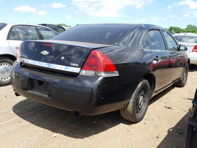 2G1WS583X81345481 - 2008 CHEVROLET IMPALA POL BLACK photo 4