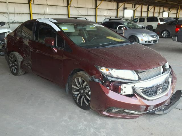 2HGFB2F98FH535718 - 2015 HONDA CIVIC EXL BURGUNDY photo 1