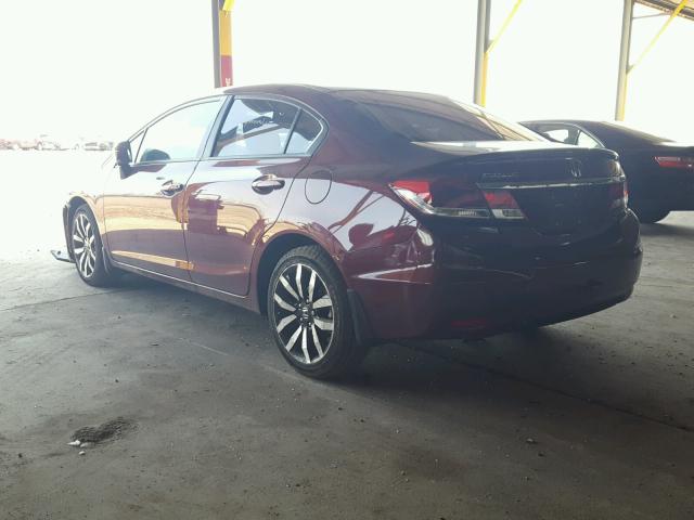 2HGFB2F98FH535718 - 2015 HONDA CIVIC EXL BURGUNDY photo 3