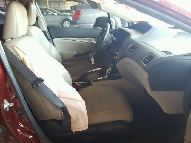 2HGFB2F98FH535718 - 2015 HONDA CIVIC EXL BURGUNDY photo 5