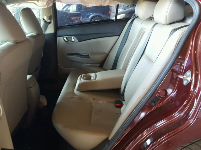 2HGFB2F98FH535718 - 2015 HONDA CIVIC EXL BURGUNDY photo 6