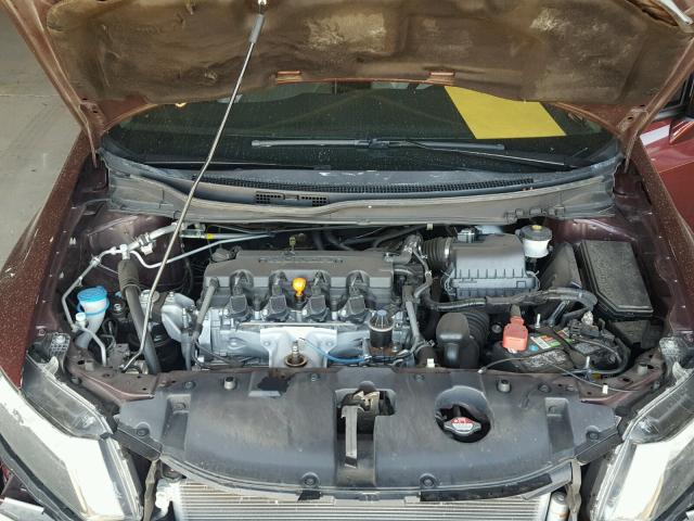 2HGFB2F98FH535718 - 2015 HONDA CIVIC EXL BURGUNDY photo 7