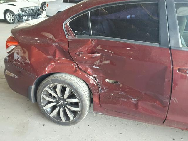 2HGFB2F98FH535718 - 2015 HONDA CIVIC EXL BURGUNDY photo 9