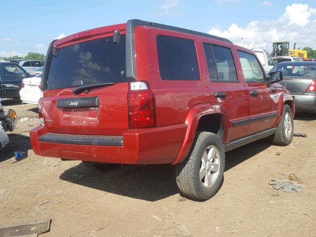1J8HG48K46C131878 - 2006 JEEP COMMANDER RED photo 4