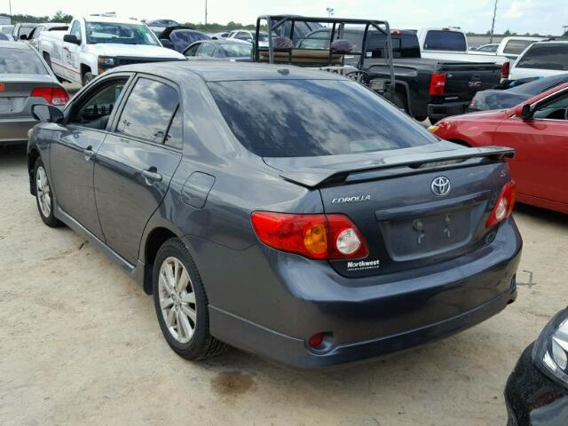 2T1BU4EE8AC461558 - 2010 TOYOTA COROLLA BA BLACK photo 3