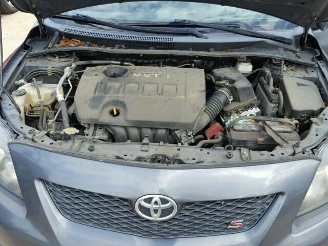 2T1BU4EE8AC461558 - 2010 TOYOTA COROLLA BA BLACK photo 7