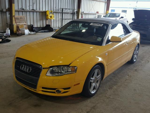 WAUDF48H17K023140 - 2007 AUDI A4 2.0T CA YELLOW photo 2