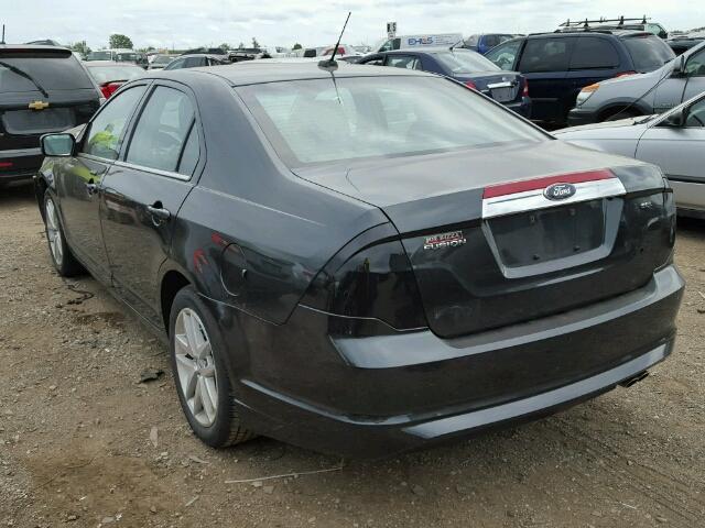 3FAHP0JA3AR345682 - 2010 FORD FUSION BLACK photo 3