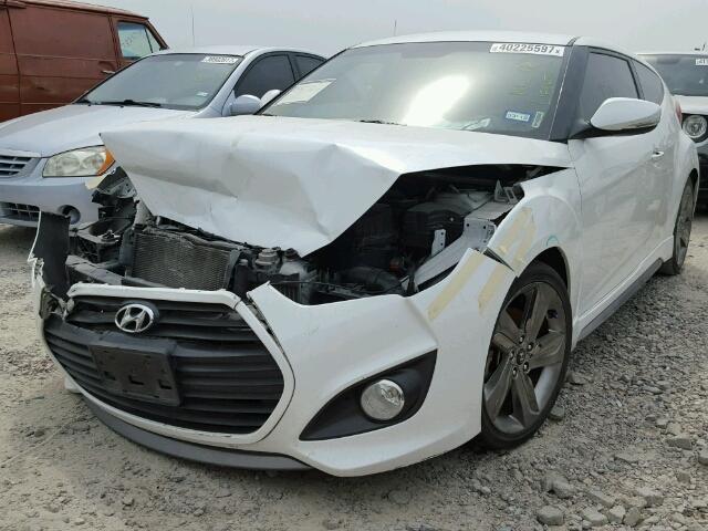 KMHTC6AE7FU217883 - 2015 HYUNDAI VELOSTER T WHITE photo 2