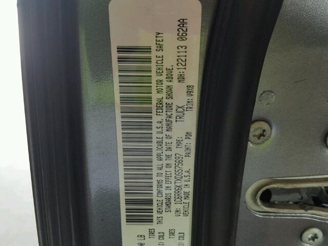 1C6RR6KTXDS575697 - 2013 RAM 1500 ST GRAY photo 10