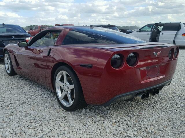 1G1YY24U955134223 - 2005 CHEVROLET CORVETTE MAROON photo 3