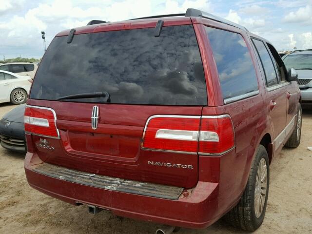 5LMJJ2H56DEL08353 - 2013 LINCOLN NAVIGATOR RED photo 4