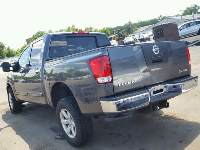 1N6AA0ECXCN316515 - 2012 NISSAN TITAN S GRAY photo 3