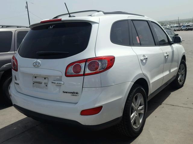 5NMSK4AG8AH339807 - 2010 HYUNDAI SANTA FE L WHITE photo 4