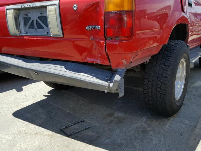 JT3RN37W6S0016263 - 1995 TOYOTA 4RUNNER RN RED photo 9