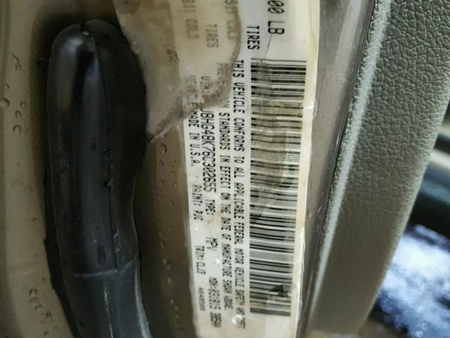 1J8HG48K76C302655 - 2006 JEEP COMMANDER BROWN photo 10