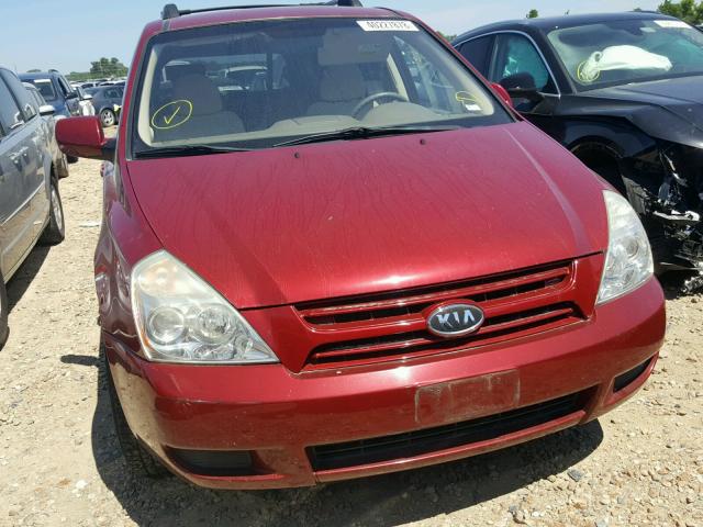 KNDMB233086255186 - 2008 KIA SEDONA EX BURGUNDY photo 9