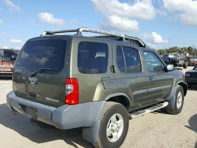 5N1ED28T94C649879 - 2004 NISSAN XTERRA XE GREEN photo 4