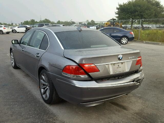 WBAHN83508DT84776 - 2008 BMW 750 GRAY photo 3