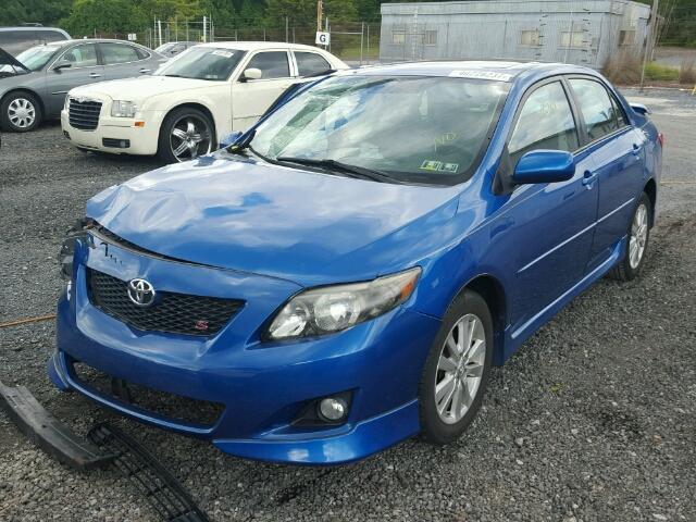 2T1BU4EE1AC298557 - 2010 TOYOTA COROLLA BA BLUE photo 2