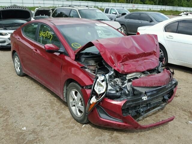 5NPDH4AE4FH579016 - 2015 HYUNDAI ELANTRA SE RED photo 1